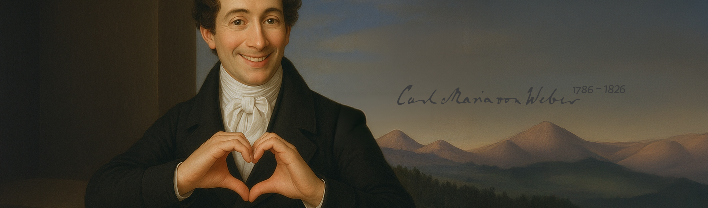 Carl Maria von Weber und die Eutiner Festspiele – Motiv frei nach dem Bildnis von Caroline Bardua, 1821
