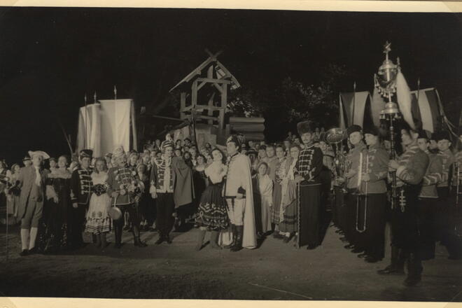 Giuseppe Verdis Oper Rigoletto 1963 im Eutiner Schlosspark