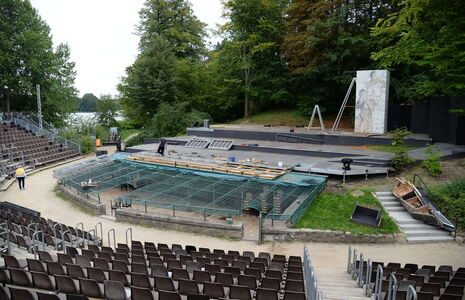 Die Bühne wird zurückgebaut