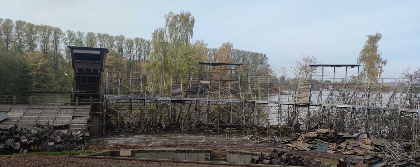 Abriss der Tribüne der Eutiner Festspiele