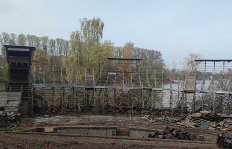 Abriss der Tribüne der Eutiner Festspiele